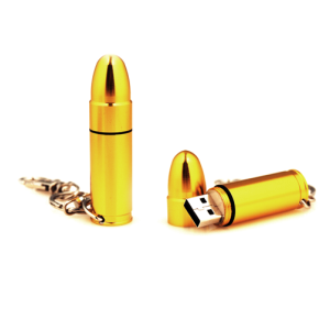 Golden Bullet Shape USB Pen Drive
